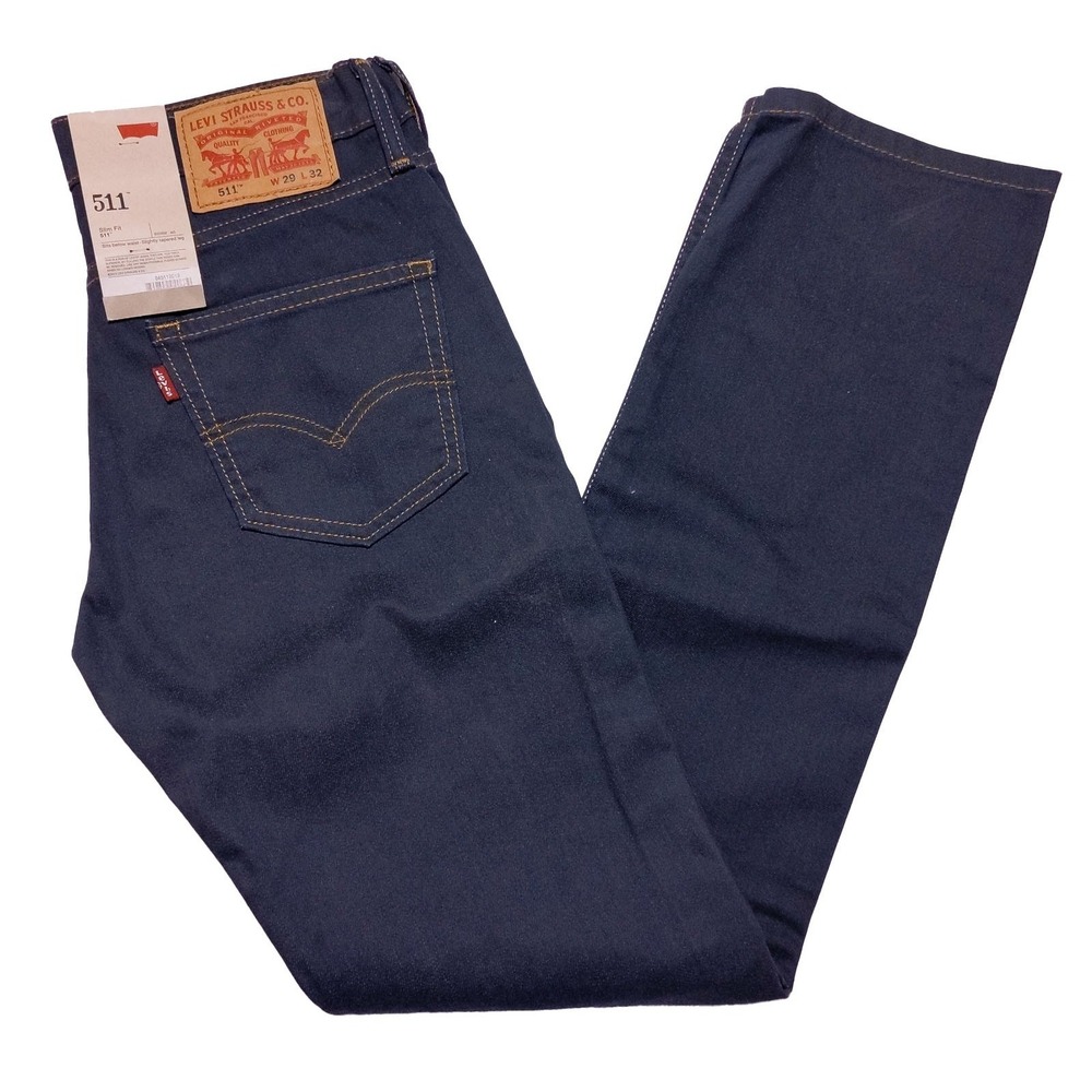 LEVI'S 511 Men's Slim Fit Denim Blue Jeans 045110019 Waist 29 Length 32 ~ New